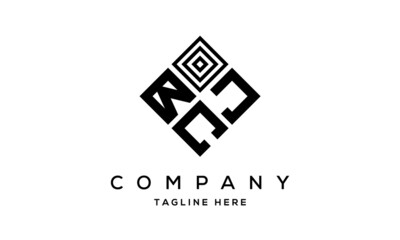 Fototapeta premium BJC square three latter logo vector