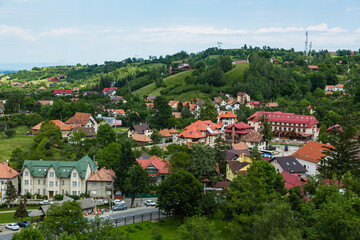 Fototapeta na wymiar ルーマニア　トランシルヴァニア地方にあるドラキュラ城のモデルになったブラン城から見える風景