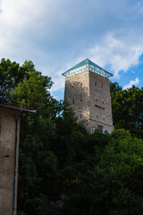 ルーマニア　トランシルヴァニア地方のブラショフの旧市街にある黒の塔