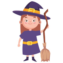 girl with witch costume