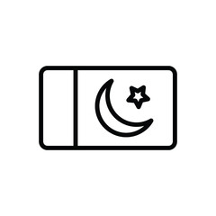 Black line icon for pakistan