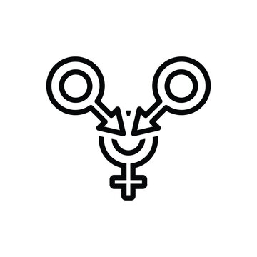 Black line icon for gangbang