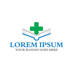 Obraz premium medical book logo , pharmacy logo