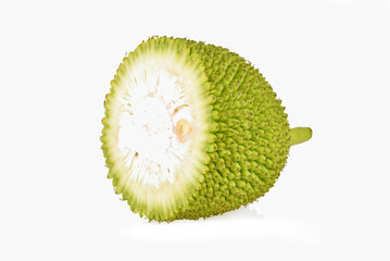 Jackfruit sliced isolated on white background