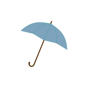 The umbrella icon is blue from the rain and sun on a white background.