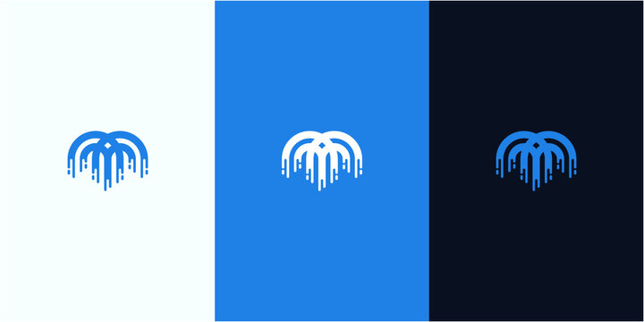 fountain water drop logo design template