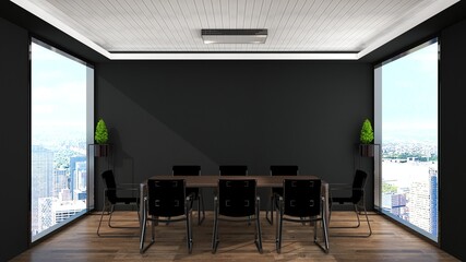 modern office meeting room for company logo mockup - obrazy, fototapety, plakaty
