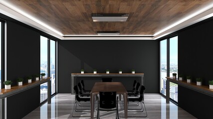 modern office meeting room for company logo mockup