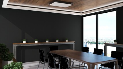 modern office meeting room for company logo mockup