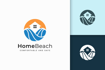 Obraz premium Resort or property logo in abstract shape for real estate business