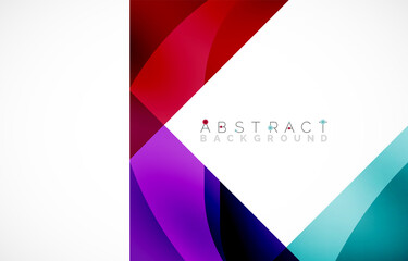 Minimal background. Abstract square shape with round corners created with wavy forms. Vector Illustration For Wallpaper, Banner, Background, Landing Page