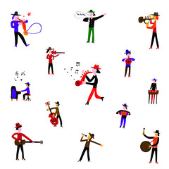 jazz band musicians vector illustration 