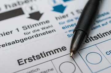Bundestagswahl 2021 - Wahlschein ankreuzen