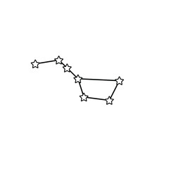 Big Dipper constellation. Ursa Major sign