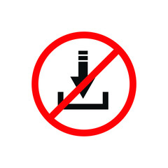 No download sign icon design vector illustration