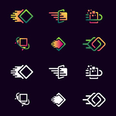 Set of delivery and shipping Logo design. Vector illustration. for your business or company