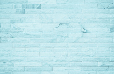 Blue brick wall texture background. Brickwork painted of blue color interior design backdrop decoration.