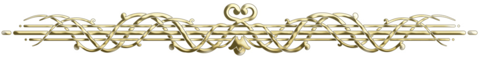 Art Deco golden border with interlocking lines. Art Deco style illustration with interlocking lines creating a golden border.