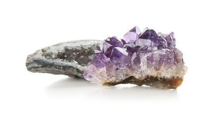 Beautiful natural gemstones on white background