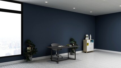 blank wall office manager room for mockup