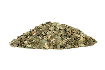 Dried birch leaves used in natural herbal plant medicine. Used for weight loss, lowers cholesterol, strengthens the immune system, aids digestion, is a diuretic and anti inflammatory. Betula alba.
