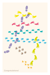 寿　- みんなの足跡、 congratulations! -　何となく寿