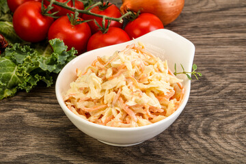Vegetarian Cole slaw salad with cabbage