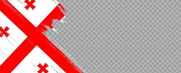 Georgia  flag with brush paint textured isolated  on png or transparent background,Symbol of Georgia,template for banner,promote, design,vector,top gold medal winner sport country