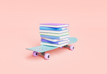 School books on a skateboard © Antonio Solano