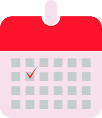 Vector calendar icon. Flat illustration. Calendar on the wall.