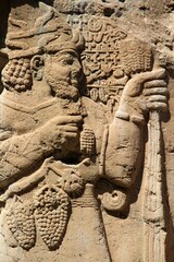 Fototapeta premium Relief of the Hittite period on the rock in Halkapinar district of Konya. Eregli, Konya, Turkey.