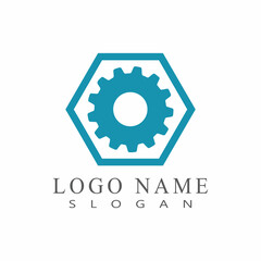 Gear Logo Template vector icon illustration design