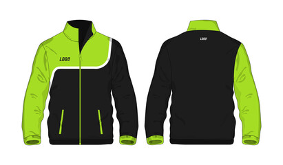 Sport Jacket green and black template for design on white background. Vector illustration eps 10. © Whatever