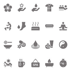 Glyph icons for beauty and spa.