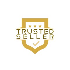 Trusted Seller Logo Design isolated on white background