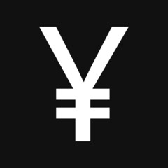 Fototapeta premium Japanese Yen icon on grey background