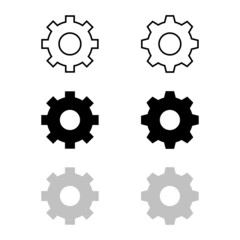 Settings icon vector