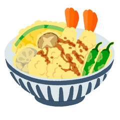 天丼のイラスト