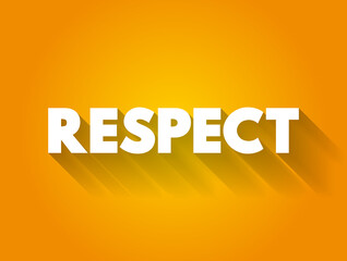Respect text quote, concept background