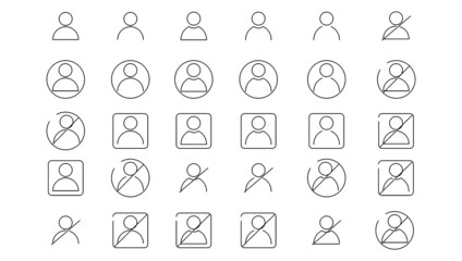 User line icon set. Collection of vector symbol in trendy flat style on white background. Web sings for design.