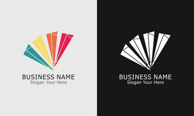 line vector pattern business background fan logo