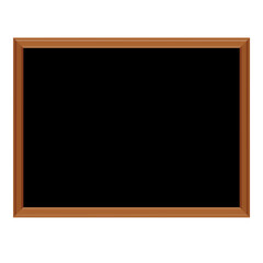 Chalkboard. Black blackboard in wooden frame isolated on white background.