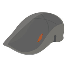 Flat peaky scally cap isolated on white background