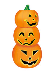 Halloween room interior , Jack-o'-Lantern 3 face