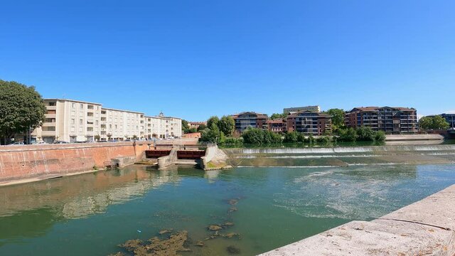 Toulouse - Pont du halage de Tounis (Plan fixe)
