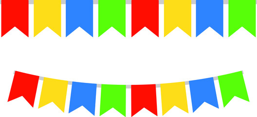 Color banners with sale and shadow on white background