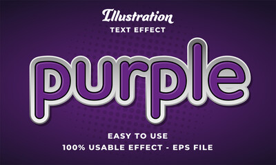 editable purple vector text effect with modern style