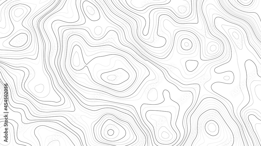 Poster topography contour map with grid. vector relief map.