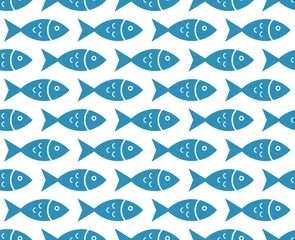 Printed roller blinds Sea Fish Pattern - Endless background - Seamless