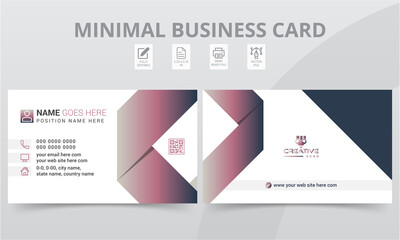 Luxury style business card ready to print stationery design. Clean modern elegant personal visiting cards print templates with company logo & photo.